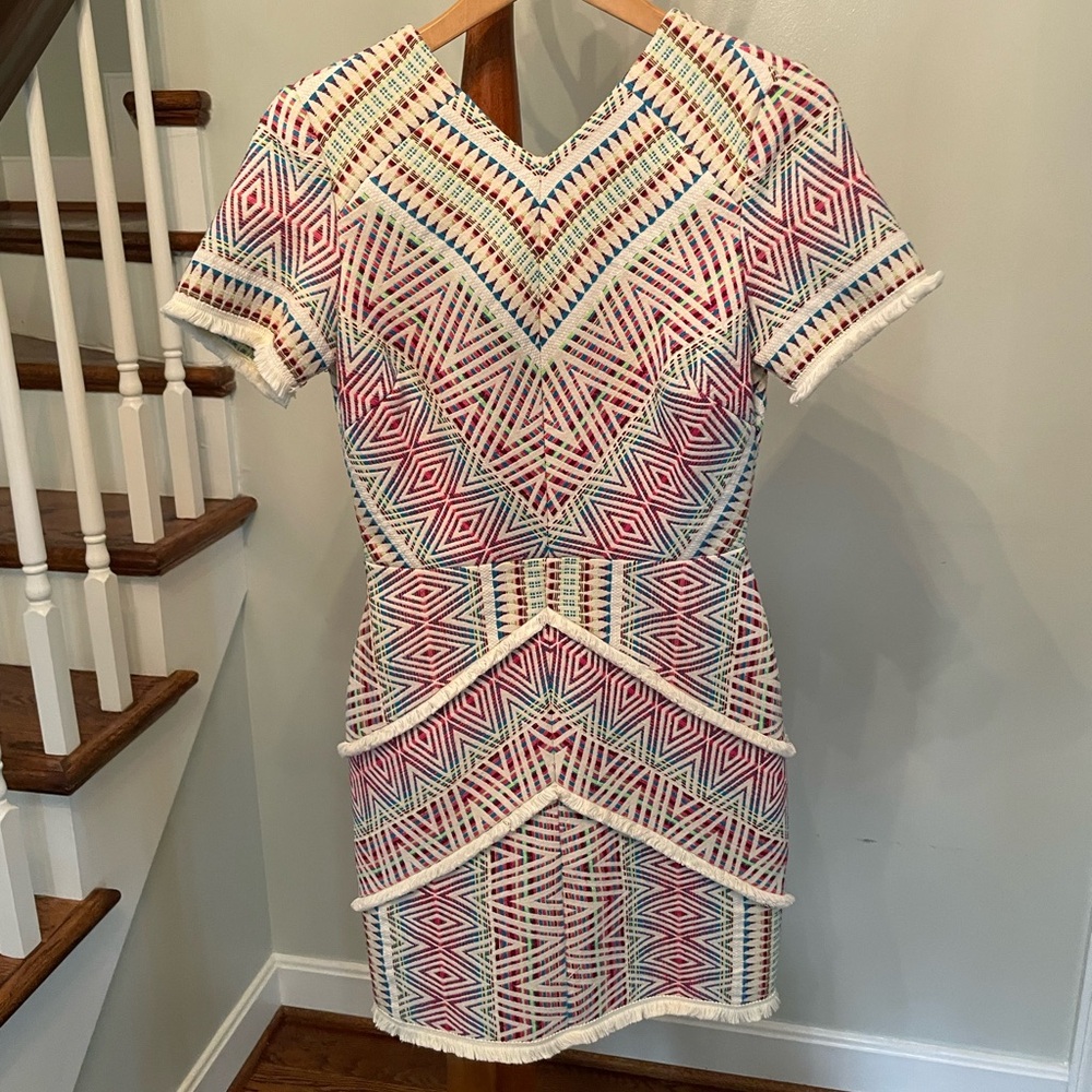 Adelyn Rae Multicolor Woven Shift Dress, Size Small